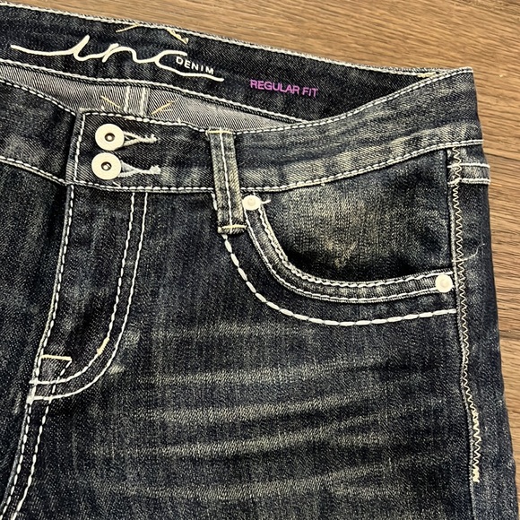 Inc denim capri jeans with rhinestone studded design - Picture 10 of 12